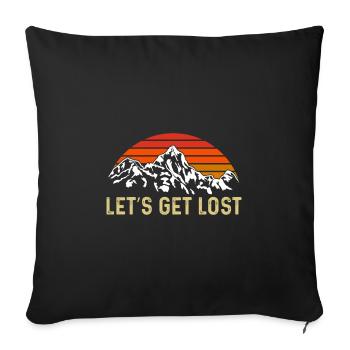 Lets be lost funny Hiking Hiking - Sofa pillowcase 17,3'' x 17,3'' (45 x 45 cm) - black - Front