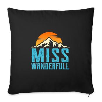 Randonneurs errants Sommet Sports Alpinistes - Housse de coussin décorative 45 x 45 cm - noir - Devant