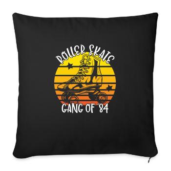 Roller Skating Roller Skates Roll Skating Gear 1984 - Sofa pillowcase 17,3'' x 17,3'' (45 x 45 cm) - black - Front