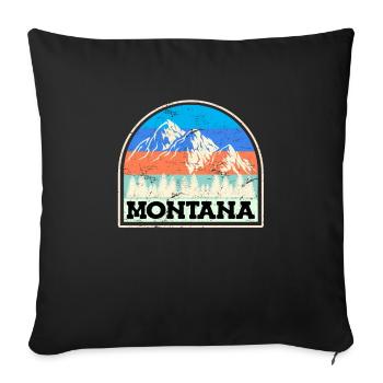 Montana Bergsteiger Summit klettern Wandern - Sofakissenbezug 45 x 45 cm - Schwarz - Vorne