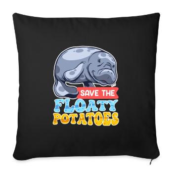 Morse Save the Ocean amour environnemental - Housse de coussin décorative 45 x 45 cm - noir - Devant