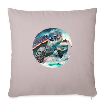 Save the turtles Environmental Protection Ocean - Sofa pillowcase 17,3'' x 17,3'' (45 x 45 cm) - light taupe - Front