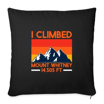 Bergsteiger Longs Peak Berge Wanderer - Sofakissenbezug 45 x 45 cm - Schwarz - Vorne