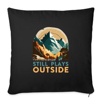 Nature Boys joue toujours à l’extérieur Mountaineers - Housse de coussin décorative 45 x 45 cm - noir - Devant