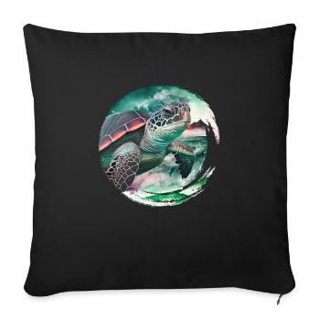Save the Ocean Keep it Clean Umweltschutz - Sofakissenbezug 45 x 45 cm - Schwarz - Vorne