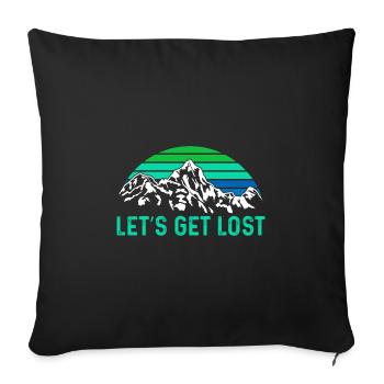 Lets be lost funny Hiking Hiking - Sofa pillowcase 17,3'' x 17,3'' (45 x 45 cm) - black - Front