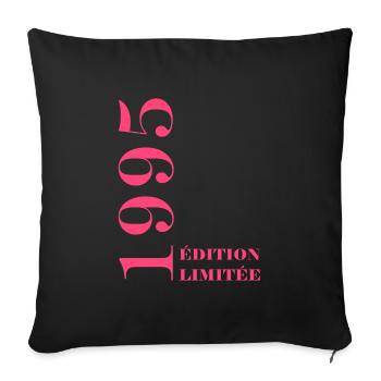 Edition limitée 1995 - Housse de coussin décorative 45 x 45 cm - noir - Devant