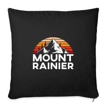 Mount Rainier Mountaineering Summit Sports Hiking - Sofa pillowcase 17,3'' x 17,3'' (45 x 45 cm) - black - Front