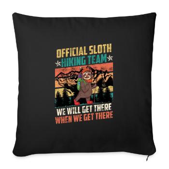Hiking team funny mountain fan mountaineer - Sofa pillowcase 17,3'' x 17,3'' (45 x 45 cm) - black - Front