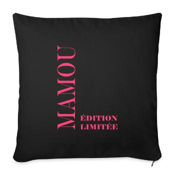 Edition limitée mamou - Housse de coussin décorative 45 x 45 cm - noir - Devant