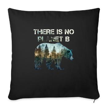 Il n’y a pas de Planète B Earth Day Mission Erde - Housse de coussin décorative 45 x 45 cm - noir - Devant