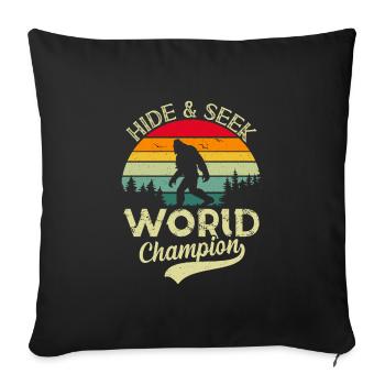 Hide and Seek Nature Boys Wanderer Funny - Sofa pillowcase 17,3'' x 17,3'' (45 x 45 cm) - black - Front