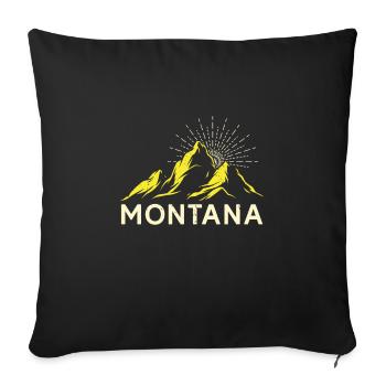 Montana Bergsteiger Summit klettern Wandern - Sofakissenbezug 45 x 45 cm - Schwarz - Vorne