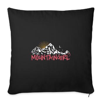 Mountaingirls Hikers Mountaineers Mountaineers Women - Sofa pillowcase 17,3'' x 17,3'' (45 x 45 cm) - black - Front