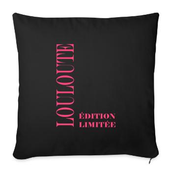 louloute - Housse de coussin décorative 45 x 45 cm - noir - Devant