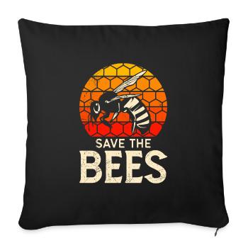 Préserver et protéger les écologistes des animaux et de la nature - Housse de coussin décorative 45 x 45 cm - noir - Devant