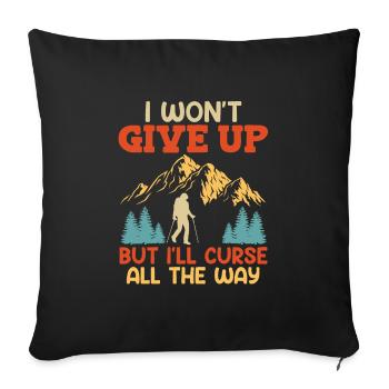 Mountaineer Funny Mountain Fan Hiking - Sofa pillowcase 17,3'' x 17,3'' (45 x 45 cm) - black - Front
