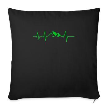 Climb Mountaineer Wanderer Summit - Sofa pillowcase 17,3'' x 17,3'' (45 x 45 cm) - black - Front