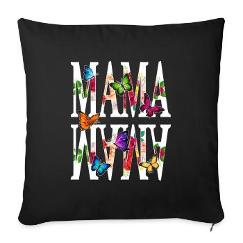 Mothers Day t shirt - Sofa pillowcase 17,3'' x 17,3'' (45 x 45 cm) - black - Front