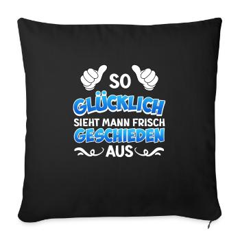 Scheidungsparty frisch geschieden Scheidung - Sofakissenbezug 45 x 45 cm - Schwarz - Vorne