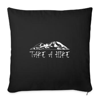 Go Hiking Mountain Fan Mountaineer - Sofa pillowcase 17,3'' x 17,3'' (45 x 45 cm) - black - Front