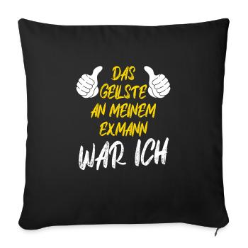 Scheidungsparty Finally Divorced Ehe Scheidung - Sofakissenbezug 45 x 45 cm - Schwarz - Vorne