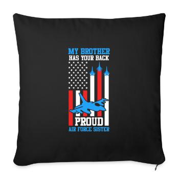 Stolze Schwester Air Force Soldaten Bruder USA - Sofakissenbezug 45 x 45 cm - Schwarz - Vorne