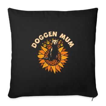 Deutsche Dogge Hundemama Hundeliebhaberin - Sofakissenbezug 45 x 45 cm - Schwarz - Vorne