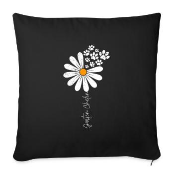 Garten Chefin Gänseblümchen Gärtnerinnen - Sofakissenbezug 45 x 45 cm - Schwarz - Vorne
