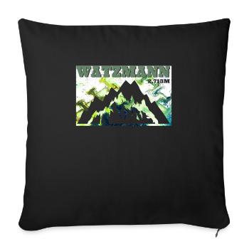 Watzmann mountain fan climb mountaineer hiker - Sofa pillowcase 17,3'' x 17,3'' (45 x 45 cm) - black - Front