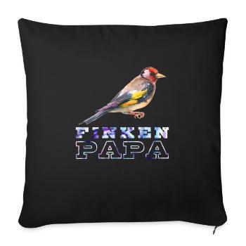 Finken Papa Zebrafinken Vogelfreund Männer - Sofakissenbezug 45 x 45 cm - Schwarz - Vorne