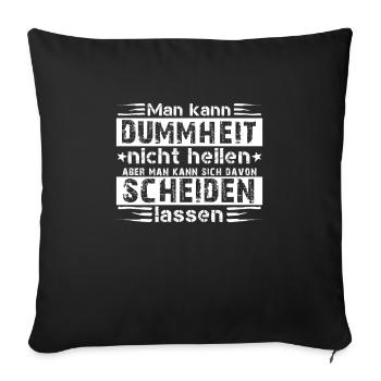 Scheidungsparty glücklich Geschieden Divorce - Sofakissenbezug 45 x 45 cm - Schwarz - Vorne