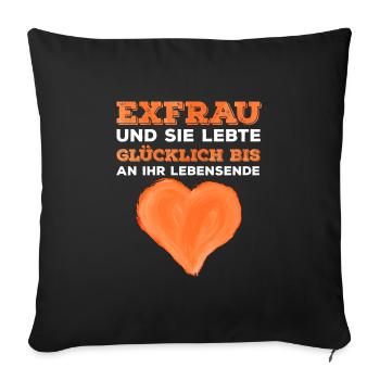 Scheidungsparty Finally Divorced Scheidung - Sofakissenbezug 45 x 45 cm - Schwarz - Vorne