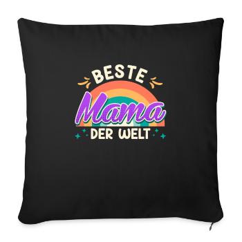 Coole Mama Muttertag weltbeste Mama Mothersday - Sofakissenbezug 45 x 45 cm - Schwarz - Vorne