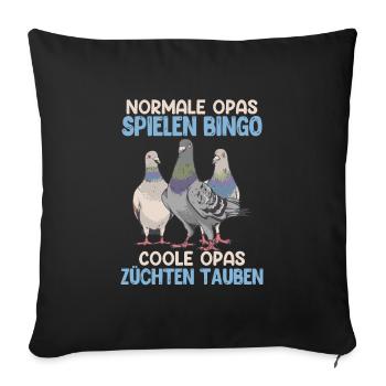 Opas Normale Opas spielen Bingo coole Opas - Sofakissenbezug 45 x 45 cm - Schwarz - Vorne
