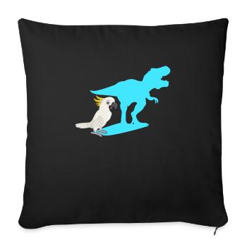 Cockatoo Dinosaur Cockatoo Parrot Holder - Sofa pillowcase 17,3'' x 17,3'' (45 x 45 cm) - black - Front