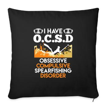 Spearfisher O.C. Spearfishing - Sofa pillowcase 17,3'' x 17,3'' (45 x 45 cm) - black - Front