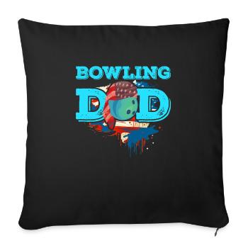Bowling Dad Bowling Player Dad Bowling Men - Sofa pillowcase 17,3'' x 17,3'' (45 x 45 cm) - black - Front