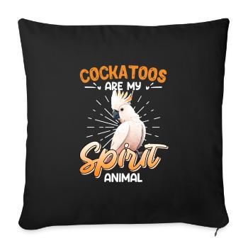 Les cacatoès de Kakadu Vogel sont mon animal spirituel - Housse de coussin décorative 45 x 45 cm - noir - Devant