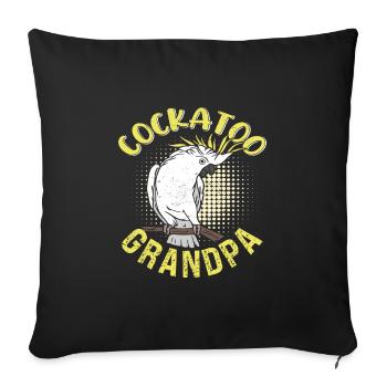 Cockatoo Grandpa Bird Lover Cockatoos Men - Sofa pillowcase 17,3'' x 17,3'' (45 x 45 cm) - black - Front