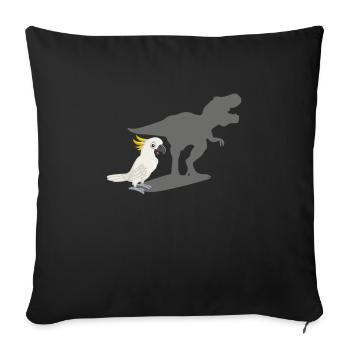 Cockatoo Dinosaur Cockatoo Parrot Holder - Sofa pillowcase 17,3'' x 17,3'' (45 x 45 cm) - black - Front