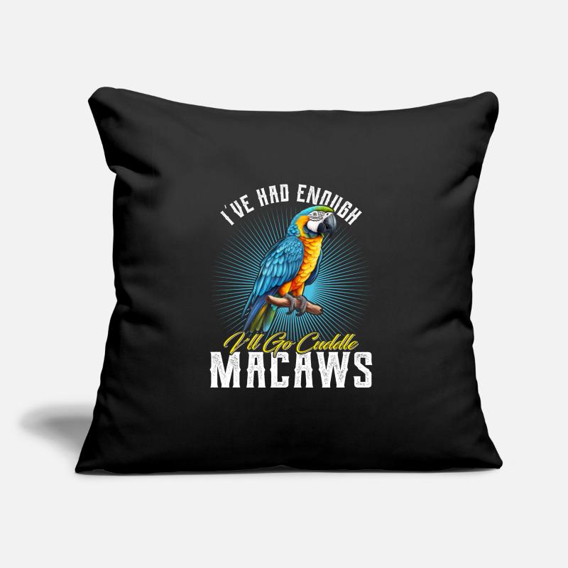Ara Vogel I ́ve had enough I ́ll go Cuddle Macaws Sofa pillowcase 17,3'' x 17,3'' (45 x 45 cm)