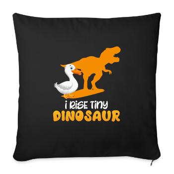 Duck Keeper I Rise tiny Dinosaur Duck Lover - Sofa pillowcase 17,3'' x 17,3'' (45 x 45 cm) - black - Front