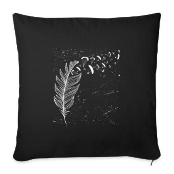 Parapente Vol Pissenlit Pilotes de Parapente - Housse de coussin décorative 45 x 45 cm - noir - Devant