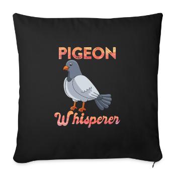 Pigeons Whisperers Pigeon friends Pigeon breeding - Sofa pillowcase 17,3'' x 17,3'' (45 x 45 cm) - black - Front