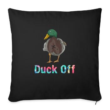 Duck Off Ducks Lover Duck Holder Ducklings - Sofa pillowcase 17,3'' x 17,3'' (45 x 45 cm) - black - Front