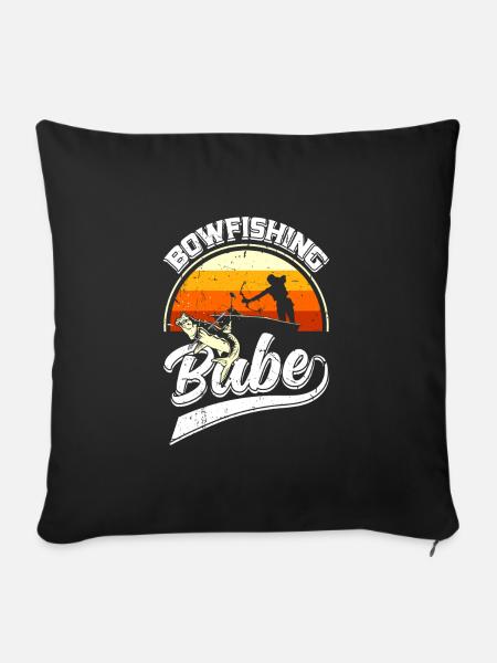 Bogenfischen Frauen Bowfishing Babe Bogenfischer - Sofakissenbezug 45 x 45 cm - Schwarz