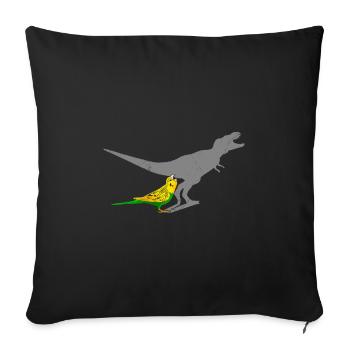 Budgie Budgie Lover Bird Lover - Sofa pillowcase 17,3'' x 17,3'' (45 x 45 cm) - black - Front
