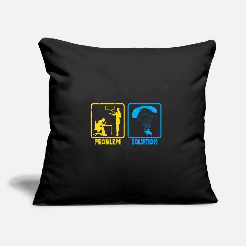 Gleitschirmflieger Problem Solution Paraglider Sofa pillowcase 17,3'' x 17,3'' (45 x 45 cm)