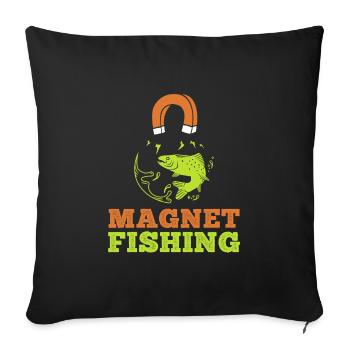 Magnet Fishing Magnet Fishing Scrap Collector - Housse de coussin décorative 45 x 45 cm - noir - Devant